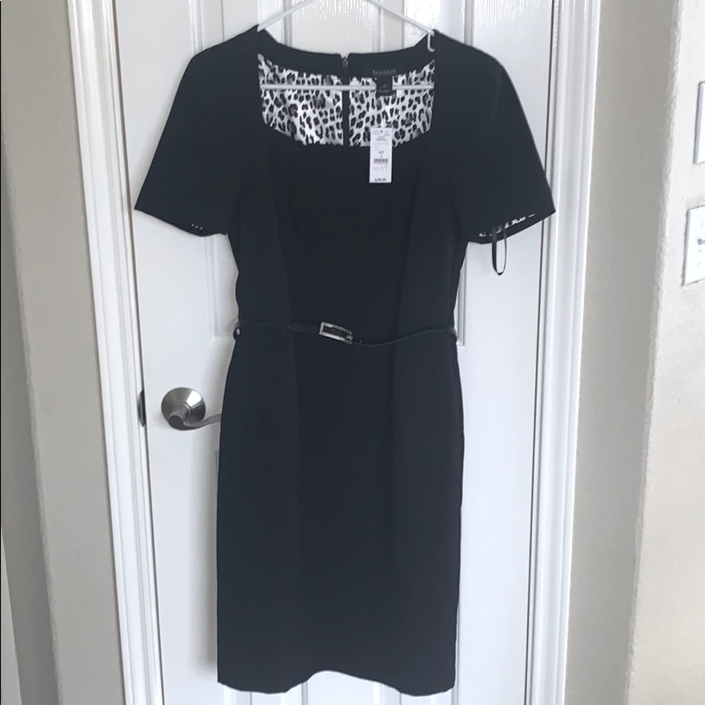 Black Dress w/ Patent Leather Belt NTW